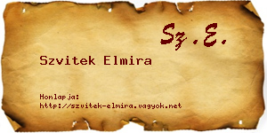 Szvitek Elmira névjegykártya